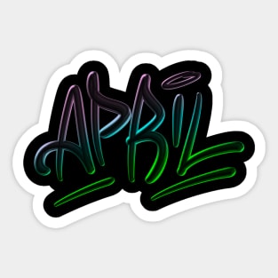 April Unique letter Sticker